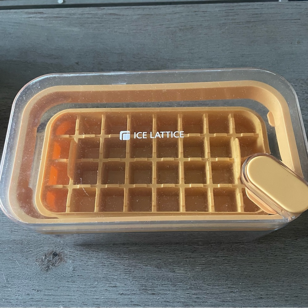 Ice Lattice Orange Ice Cube Tray